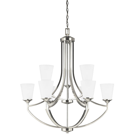 Hanford 9-Light Chandelier in Brushed Nickel