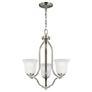 Emmons Three Light Chandelier in Brushed Nickel