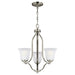Emmons Three Light Chandelier in Brushed Nickel