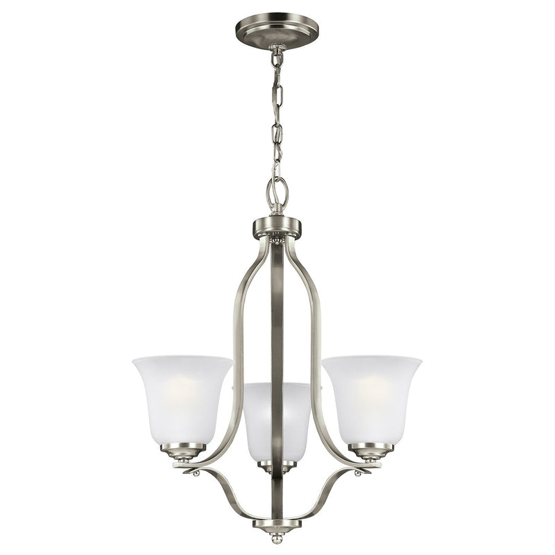 Emmons 3-Light Chandelier in Brushed Nickel