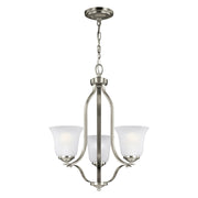 Emmons Three Light Chandelier in Brushed Nickel