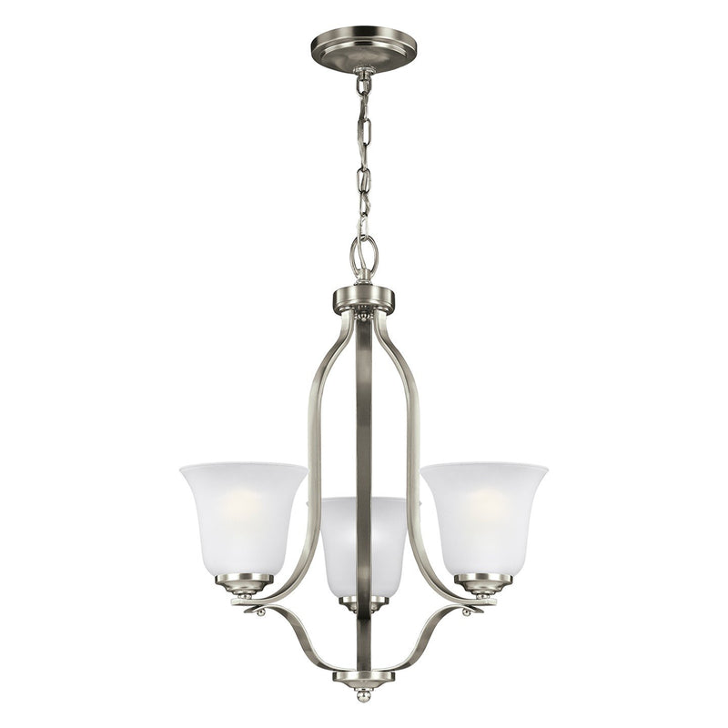 Emmons 3-Light Chandelier in Brushed Nickel
