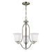 Emmons Three Light Chandelier in Brushed Nickel