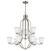 Emmons 9-Light Chandelier in Brushed Nickel