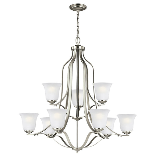 Emmons 9-Light Chandelier in Brushed Nickel