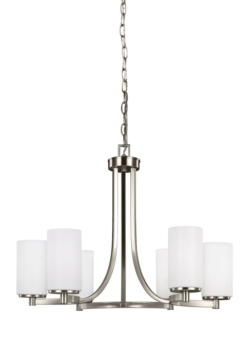 Hettinger 6-Light Chandelier in Brushed Nickel