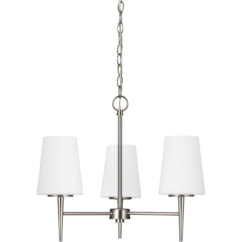 Driscoll 3-Light Chandelier in Brushed Nickel