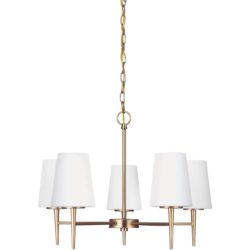 Driscoll 5-Light Chandelier in Satin Brass
