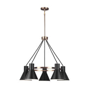Towner 5-Light Chandelier in Satin Brass