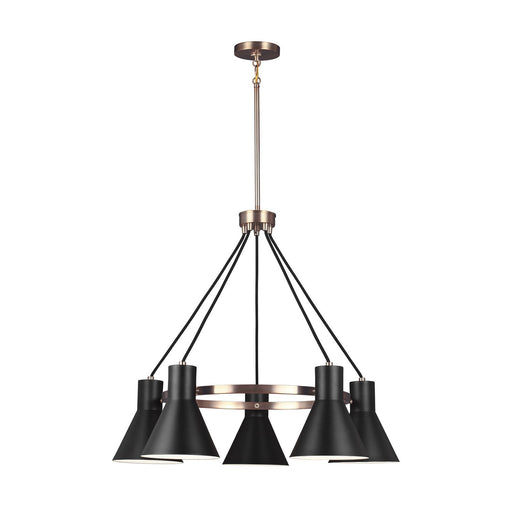 Towner 5-Light Chandelier in Satin Brass