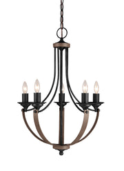 Corbeille Five Light Chandelier in Stardust