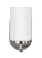 Oslo Opal Glass Wall Sconce in Brushed Nickel
