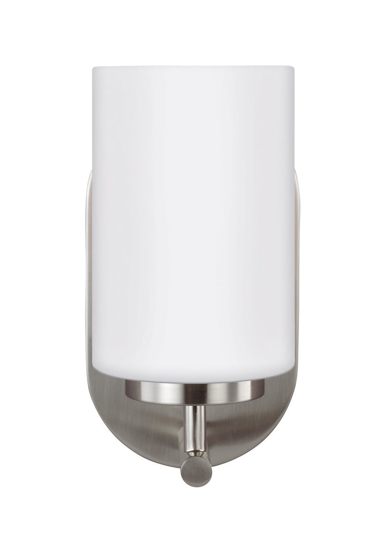 Oslo Opal Glass Wall Sconce in Brushed Nickel