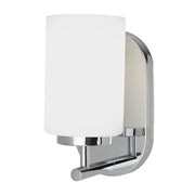 Oslo Opal Glass Wall Sconce in Chrome