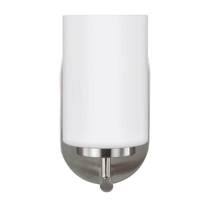 Oslo Opal Glass Wall Sconce in Brushed Nickel