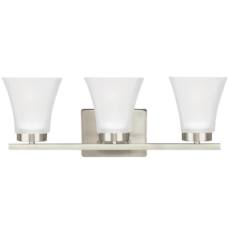 Bayfield 3-Light Bath Vanity Light in Brushed Nickel