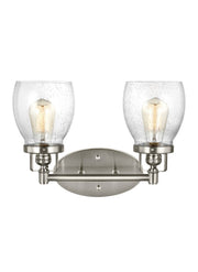 Belton 2-Light Bath Vanity Light in Brushed Nickel