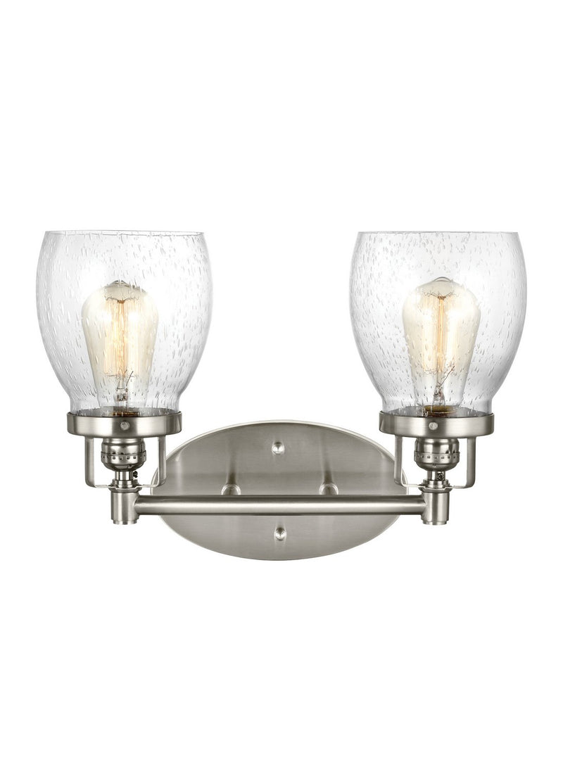 Belton 2-Light Bath Vanity Light in Brushed Nickel