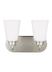 Kerrville 2-Light Bath Vanity Light in Brushed Nickel