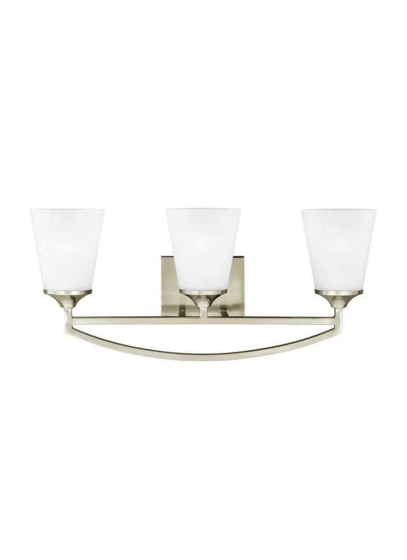 Hanford 3-Light Bath Vanity Light in Brushed Nickel