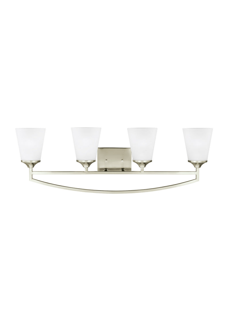 Hanford Four Light Wall / Bath in Brushed Nickel