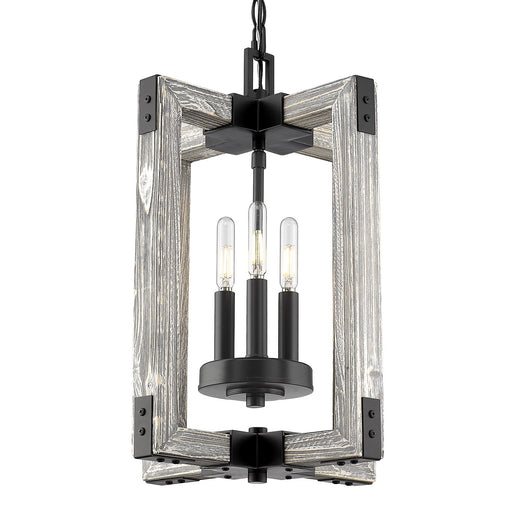 Lowell 3-Light Chandelier in Matte Black