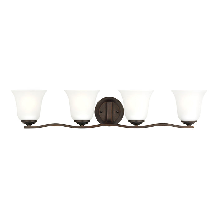 Emmons Four Light Wall/ Bath in Bronze