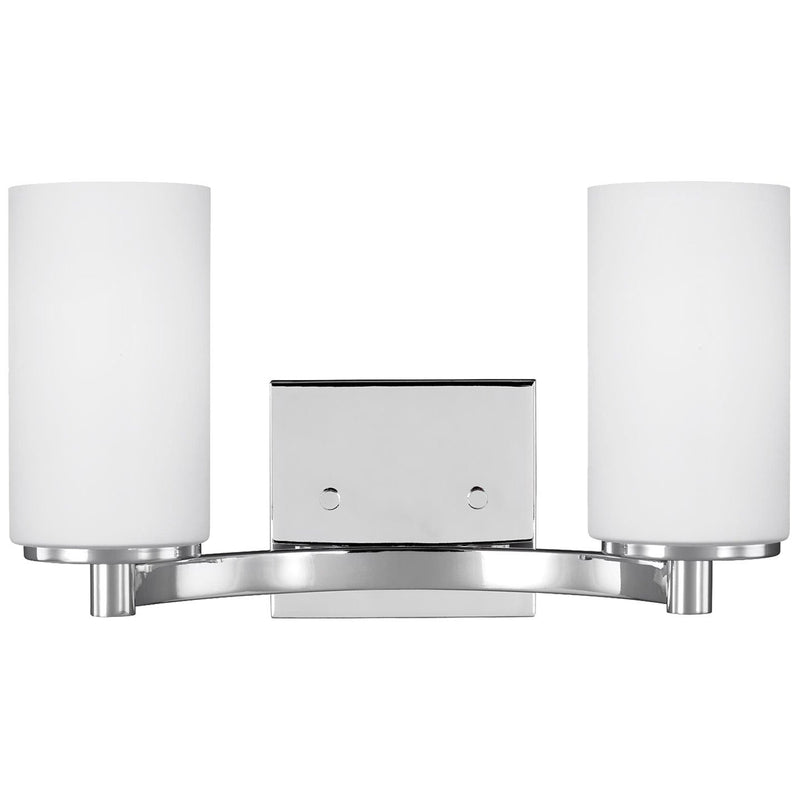 Hettinger 2-Light Bath Vanity Light in Chrome