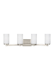 Hettinger Four Light Wall / Bath in Brushed Nickel