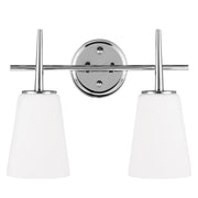 Driscoll 2-Light Bath Vanity Light in Chrome