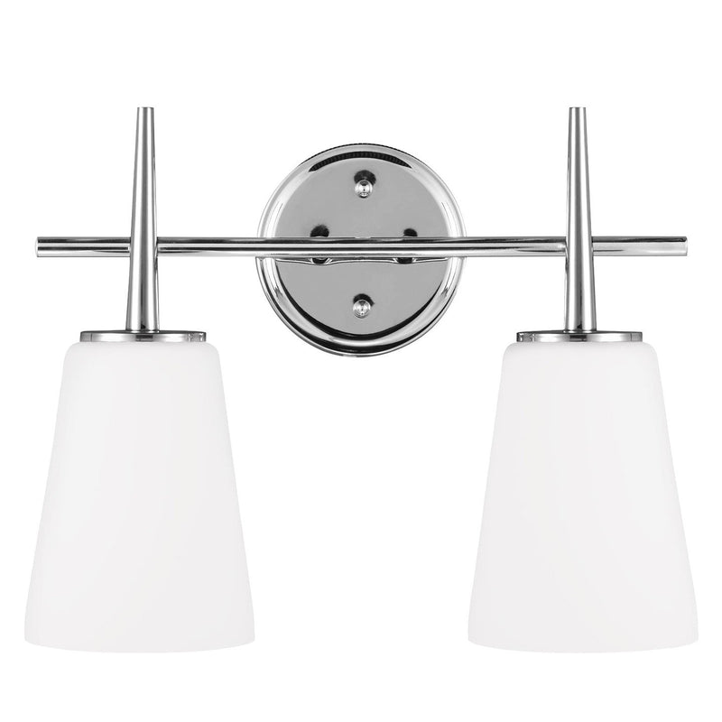 Driscoll 2-Light Bath Vanity Light in Chrome