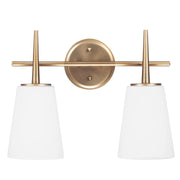Driscoll 2-Light Bath Vanity Light in Satin Brass