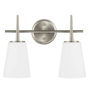 Driscoll 2-Light Bath Vanity Light in Brushed Nickel