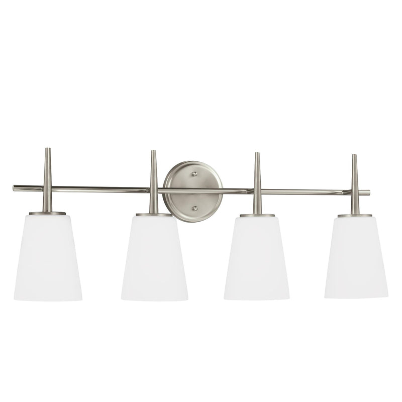 Driscoll Four Light Wall / Bath in Brushed Nickel