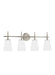 Driscoll Four Light Wall / Bath in Brushed Nickel