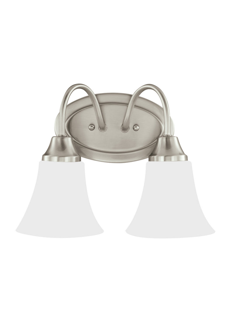 Holman Two Light Wall / Bath in Brushed Nickel