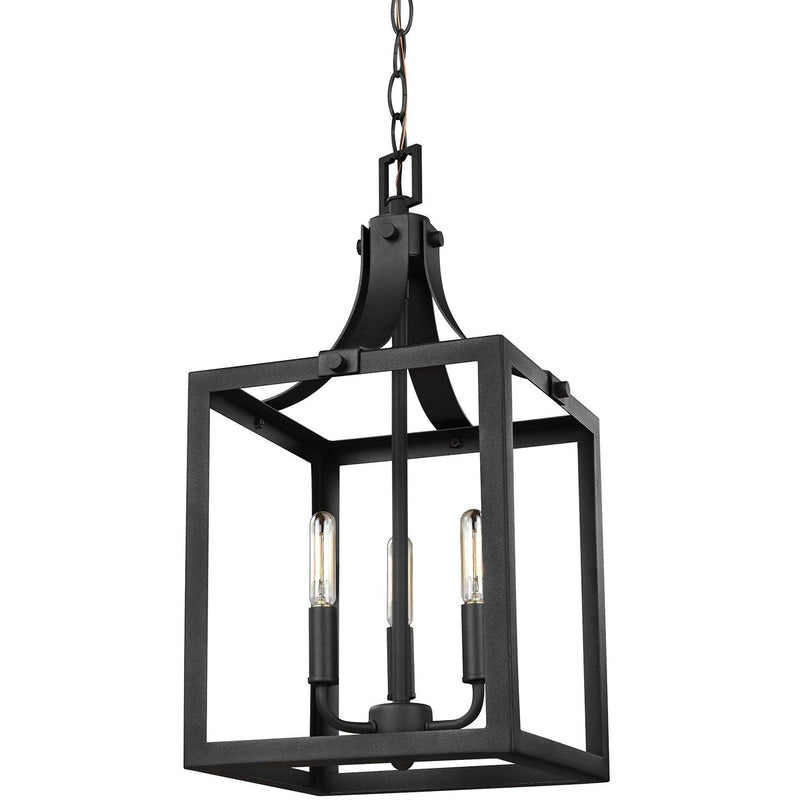 Labette Small 3-Light Chandelier in Black