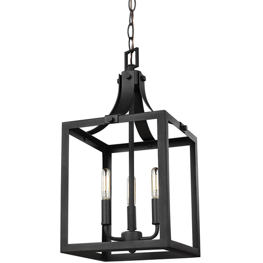 Labette Small 3-Light Chandelier in Black