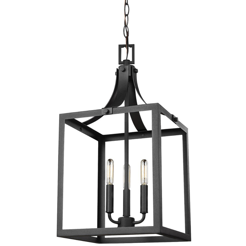 Labette Large 3-Light Chandelier in Black