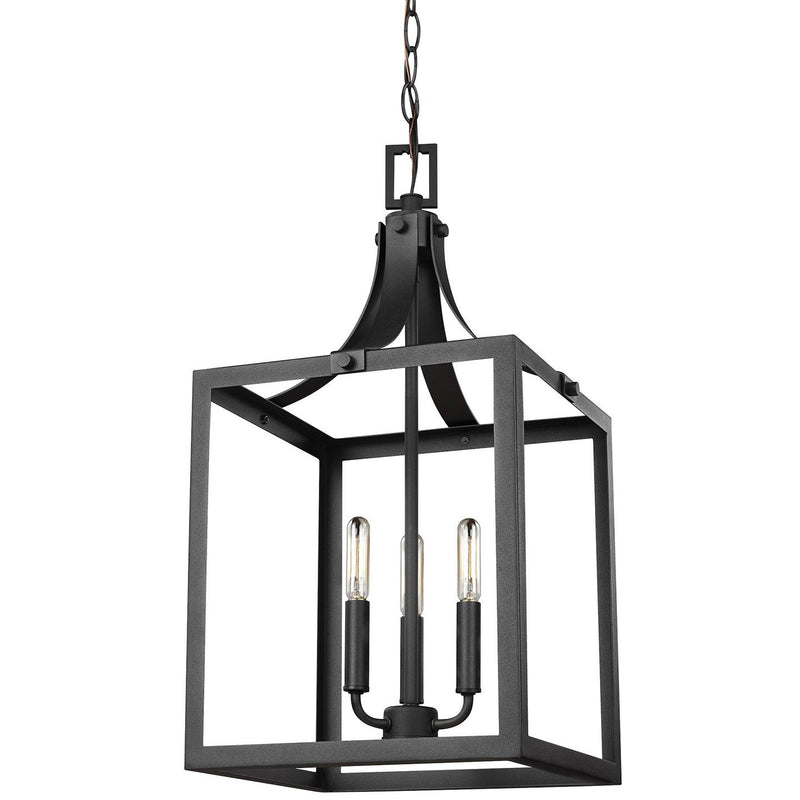 Labette Large 3-Light Chandelier in Black