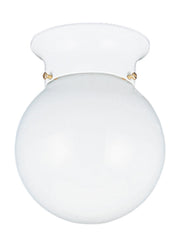 Tomkin Globe Flush Mount 5366 in White