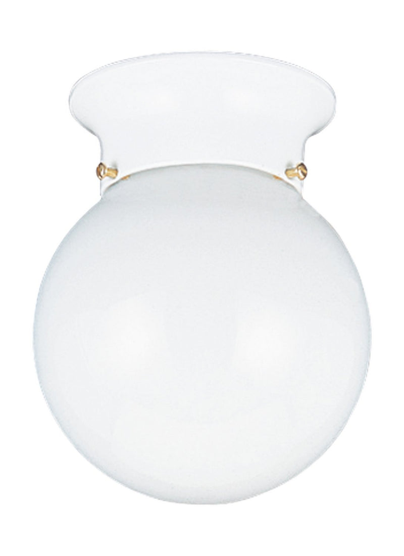 Tomkin Globe Flush Mount 5366 in White