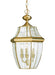 Lancaster Three Light Outdoor Pendant in Polished Brass