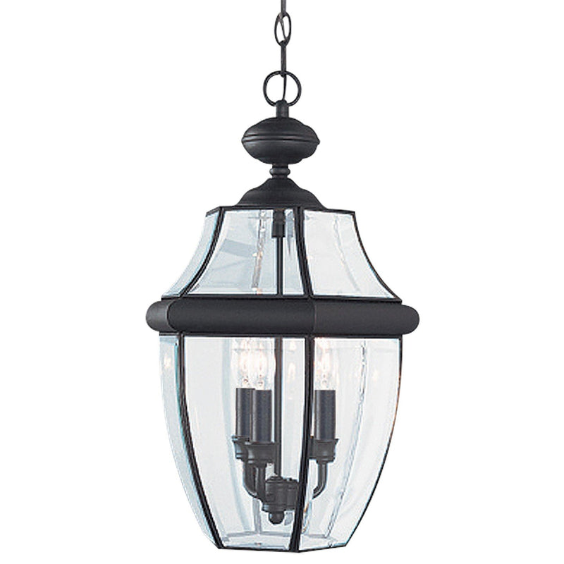 Lancaster 3-Light Outdoor Lantern Pendant in Black