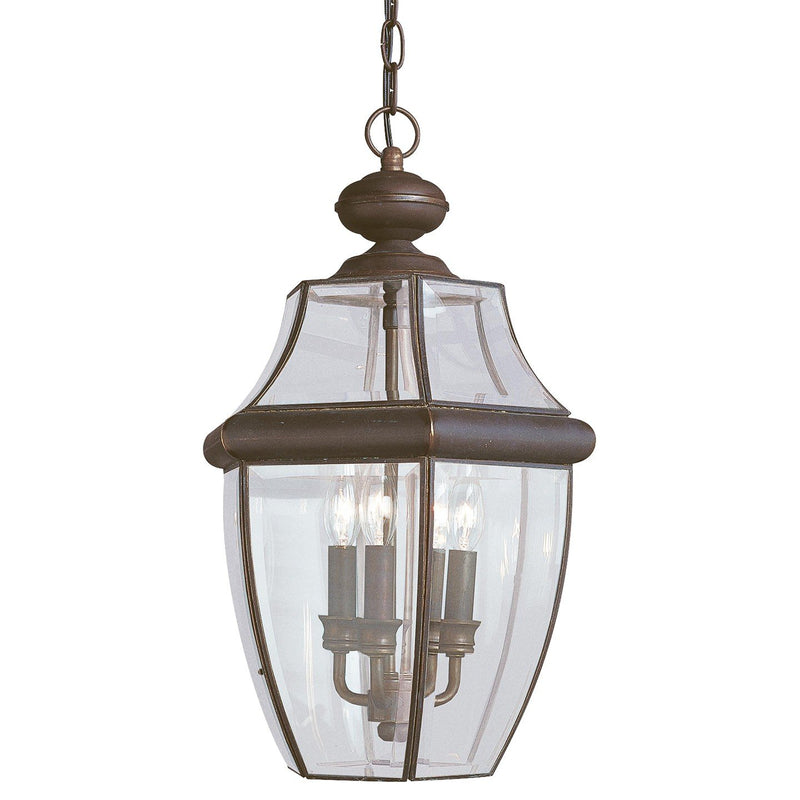 Lancaster 3-Light Outdoor Lantern Pendant in Antique Bronze