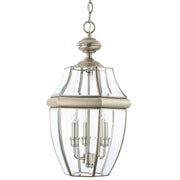 Lancaster 3-Light Outdoor Lantern Pendant in Antique Brushed Nickel