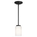 Oslo One Light Mini-Pendant in Midnight Black