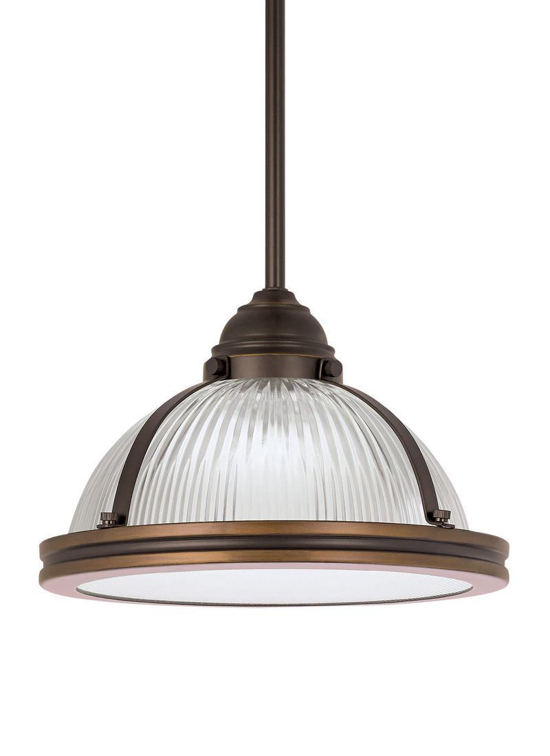 Pratt Street Prismatic One Light Pendant in Autumn Bronze