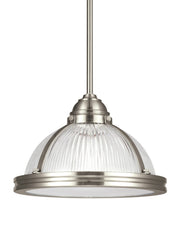Pratt Street Prismatic One Light Pendant in Brushed Nickel