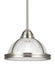 Pratt Street Prismatic One Light Pendant in Brushed Nickel